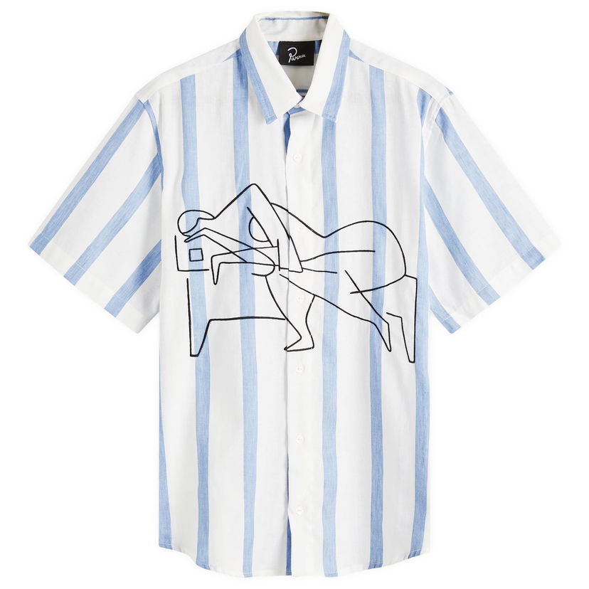 Paita By Parra Parra Sleep Now Short Sleeve Shirt, Size Large Sininen | 53240-BLU