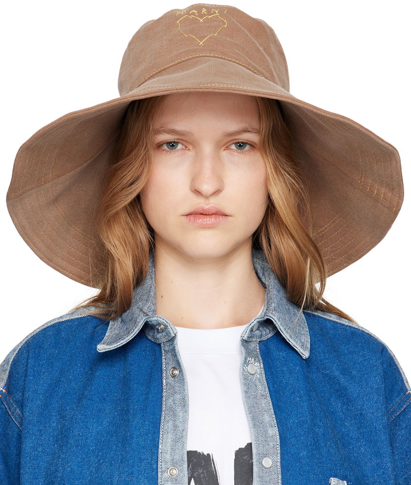 Hattu Marni Denim Hat Ruskea | CLMC0107S0 USCW76