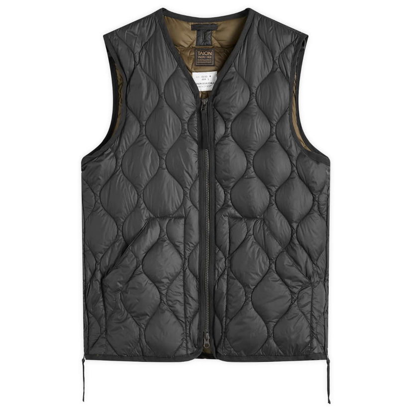 Liivi TAION Lightweight Zip Down Vest Musta | TAION-001ALSZML-1-BLK