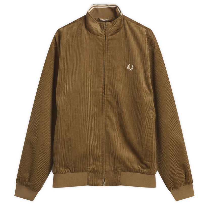 Takki Fred Perry Brentham Corduroy Jacket, Size Large Ruskea | J8546-P96