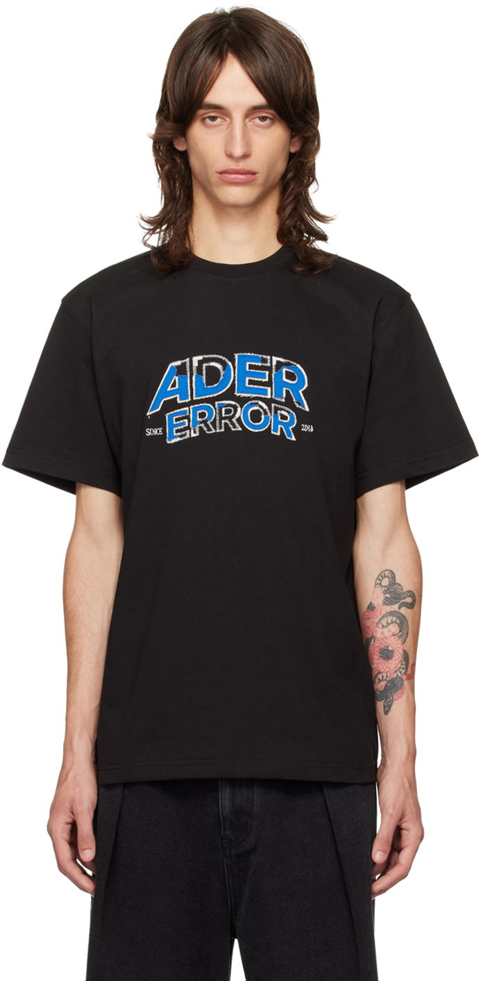 T-paita ADER ERROR Flocked Logo Graphic T-Shirt Musta | BN25FYTS0101BK, 0