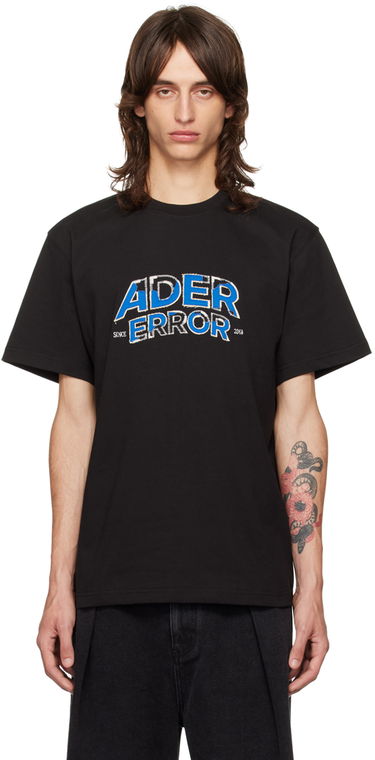 T-paita ADER ERROR Flocked Logo Graphic T-Shirt Musta | BN25FYTS0101BK, 0