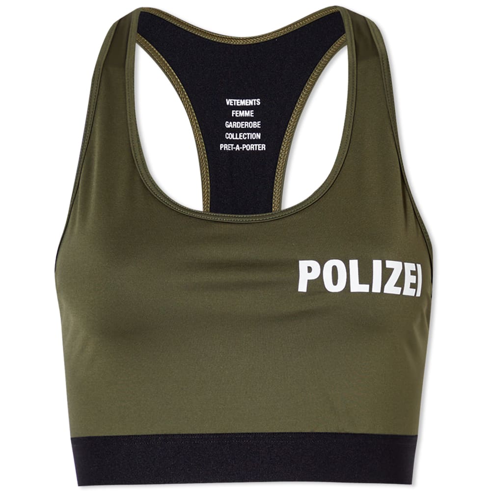 Rintaliivit VETEMENTS Polizei Sports Bra Vihreä | WA53AT100P, 0