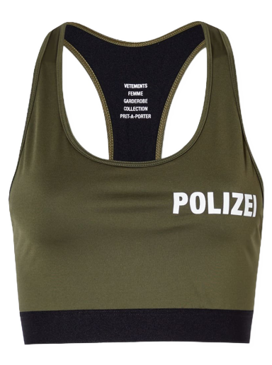 Rintaliivit VETEMENTS Polizei Sports Bra Vihreä | WA53AT100P