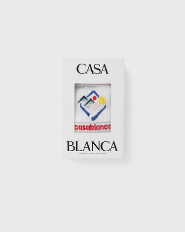 Sukat Casablanca Casablanca Fuji Icon Socks Valkoinen | APF25-ACC-010-04, 3