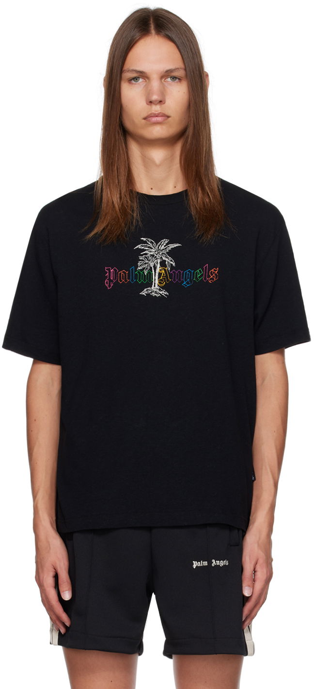 T-paita Palm Angels Black Printed Musta | PMAA089E23JER0041001, 0