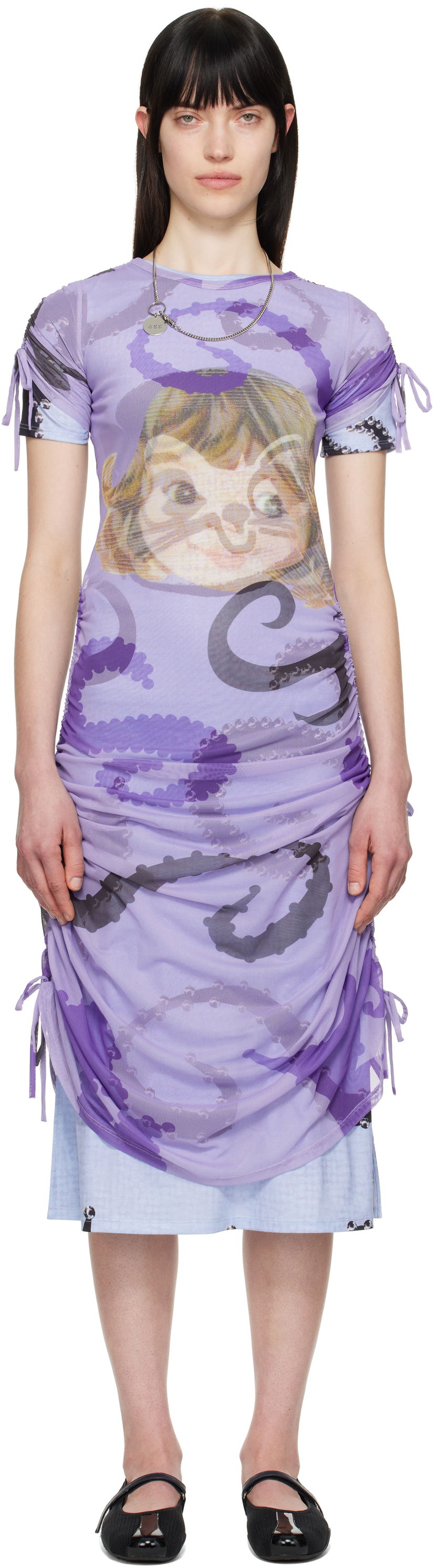 Mekko Chopova Lowena Chopova Lowena Ballast Short Sleeve Midi Dress Violetti | 1301
