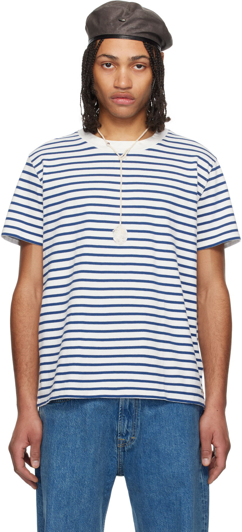 T-paita OUR LEGACY OUR LEGACY Bliss Striped T-Shirt Valkoinen | M2256BG