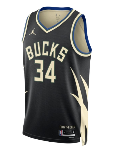 Jersey Jordan Dri-FIT NBA Milwaukee Bucks Statement Edition 2022 Swingman Jersey Musta | DO9533-010