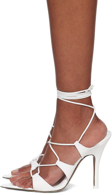 Kengänhoito The Attico Attico Renèe Lace-Up Heeled Sandals Valkoinen | 231WS625 L001, 2