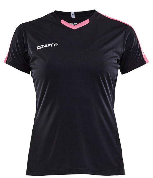 T-paita Craft Contrast Jersey Short Sleeve Sports T-Shirt Musta | 1905567-9471