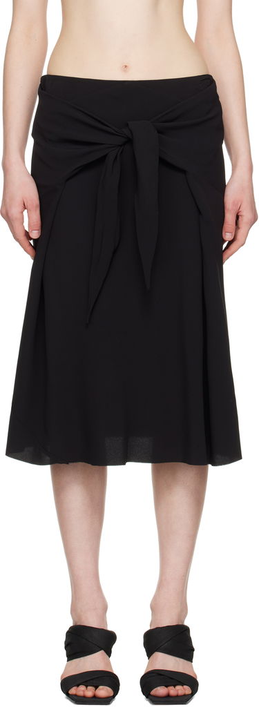 Hame Rick Owens Rick Owens Hollywood Strutter Tie Midi Skirt Musta | RP01E7372 Y, 0
