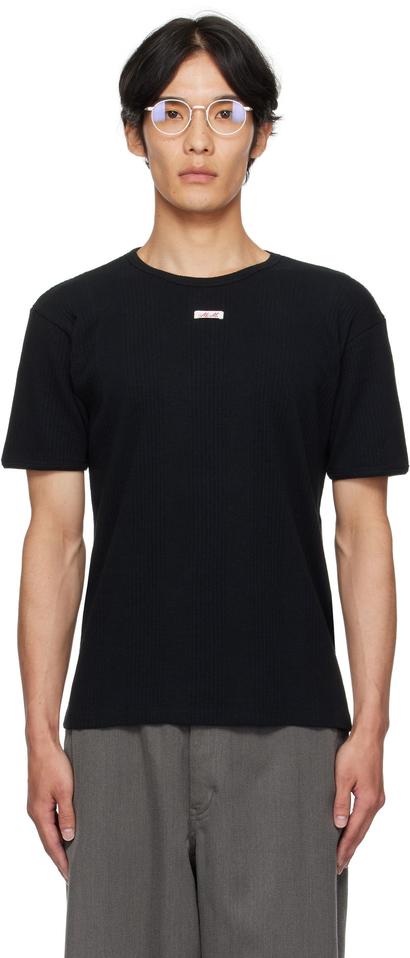 T-paita Maison Margiela Ribbed T-shirt Musta | S67GC0041 S24430
