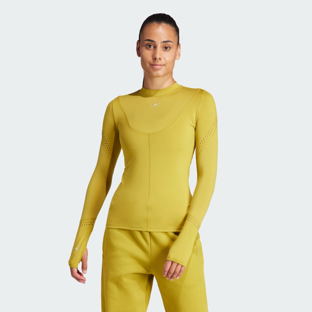 Huppari adidas Performance Stella McCartney x TruePurpose Training Long Sleeve Top Keltainen | IT8239, 0