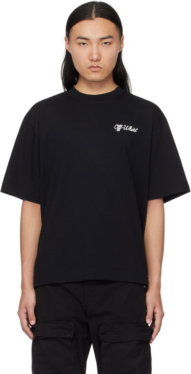 T-paita Off-White Black Script T-Shirt Musta | OMAA120C99JER00D1001, 0