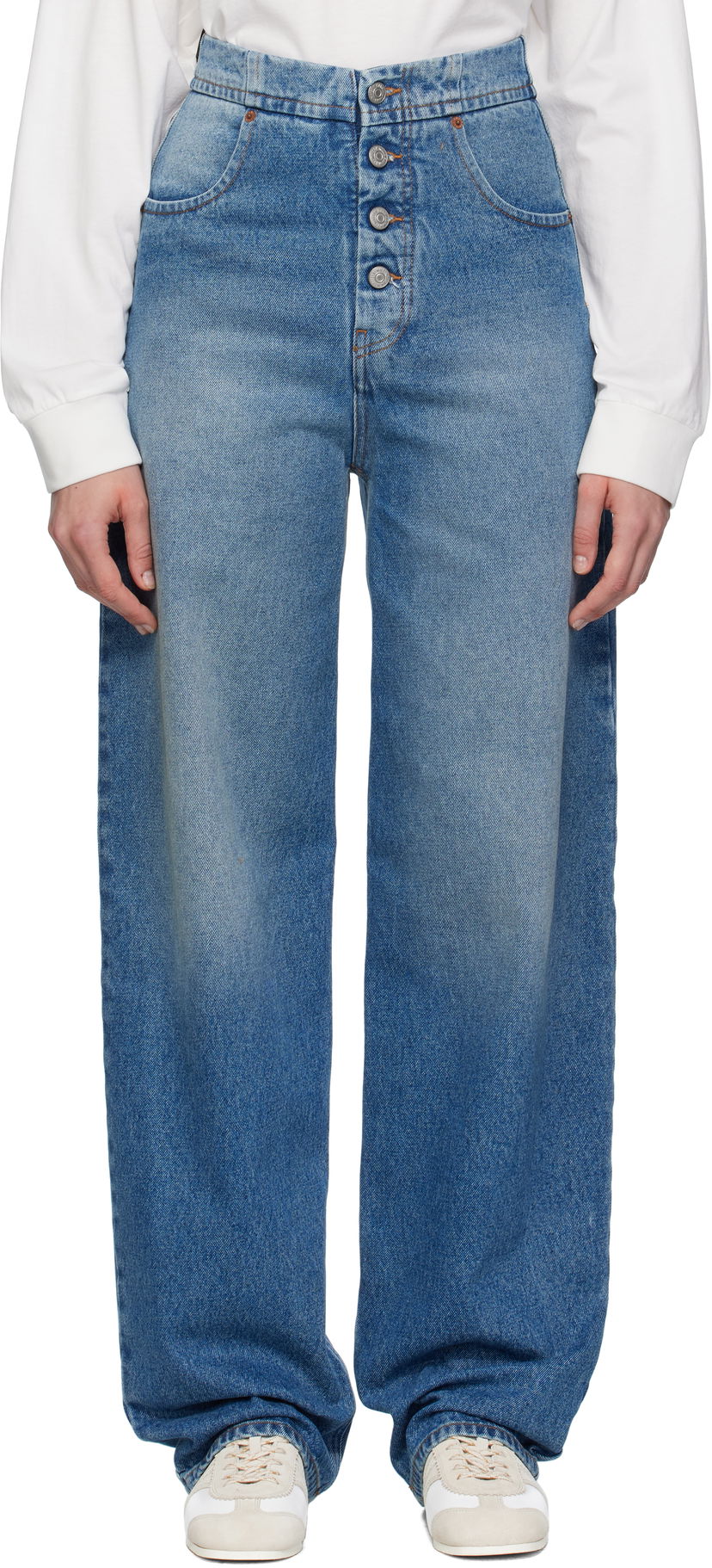 Jeans Maison Margiela MM6 Maison Margiela Straight-Leg Jeans Sininen | S52LA0241 M30018