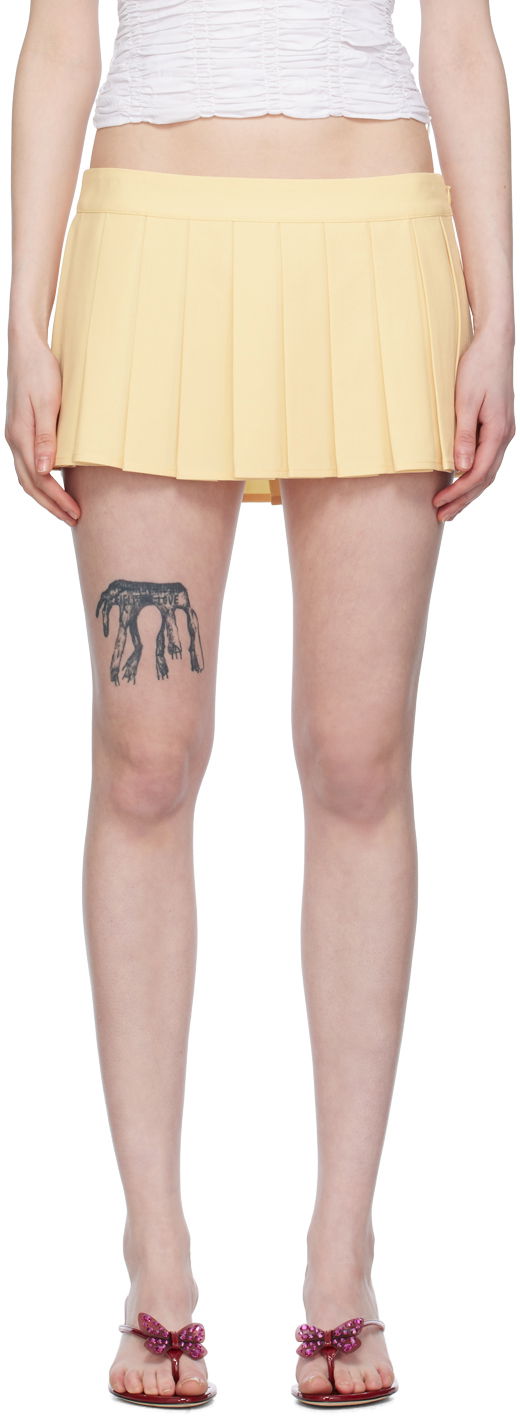 Hame GUIZIO Guizio Fairfield Pleated Miniskirt Keltainen | S24304W017