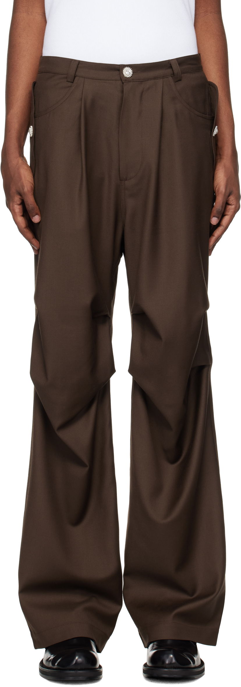 Housut Bluemarble Parachute Trousers Ruskea | PA59 WO24B24 BRO