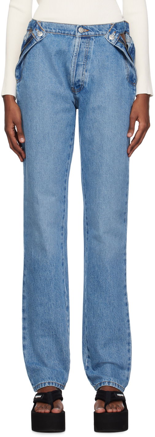 Jeans Coperni Open Hip Denim Jeans Sininen | COPP67202