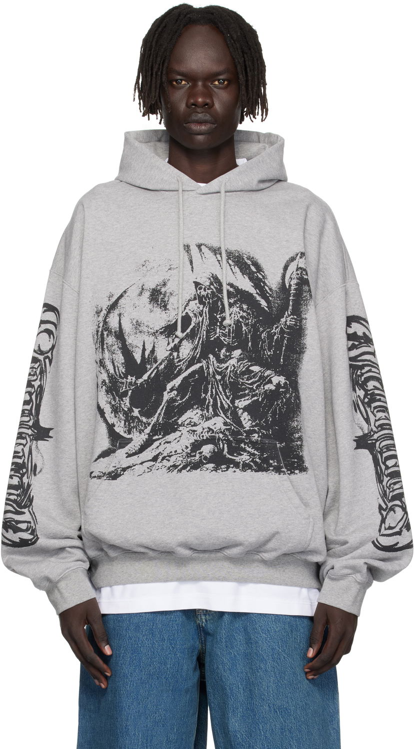 Huppari VETEMENTS Vetements Goth Oversized Hoodie Harmaa | UH76HD800G