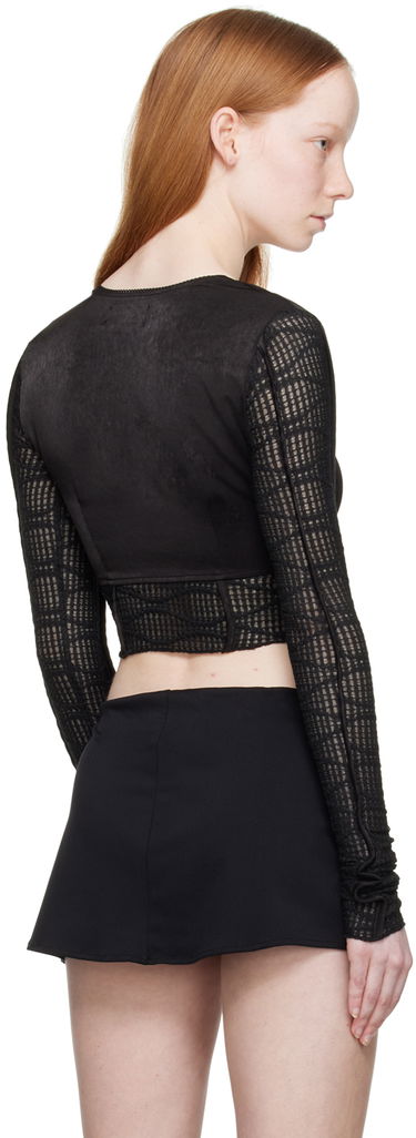 T-paita GUIZIO Guizio Archangel Swirl Long Sleeve Top Musta | DGF21B928, 2