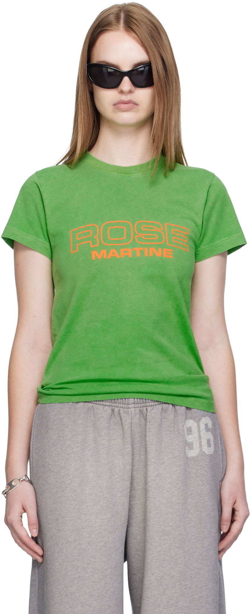 T-paita Martine Rose Martine Rose Shrunken T-Shirt Vihreä | 629JE01400CW