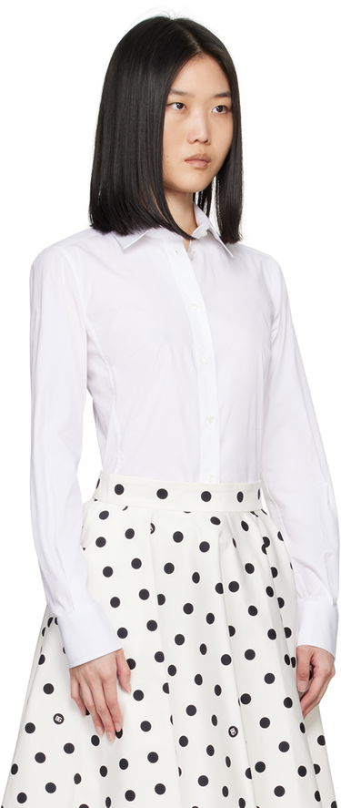 Paita Dolce & Gabbana White Spread Collar Shirt Valkoinen | F5G19T FUEEE, 1