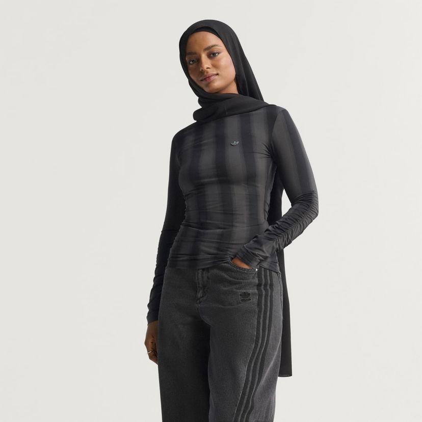 T-paita adidas Performance Long Sleeve T-Shirt Musta | JW7316