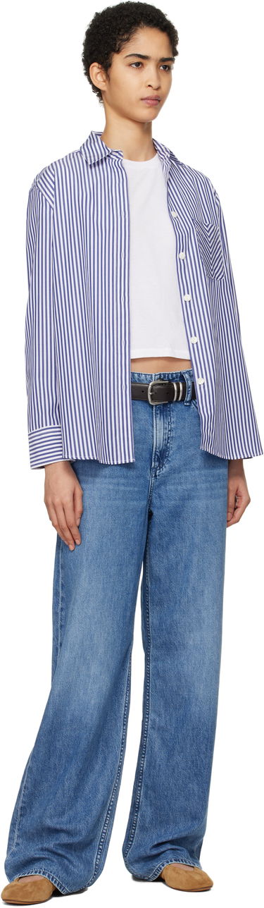 Jeans rag & bone Rag & Bone 'The Logan' Mid-Rise Wide Leg Jeans Sininen | WDD24F29351FRI, 3