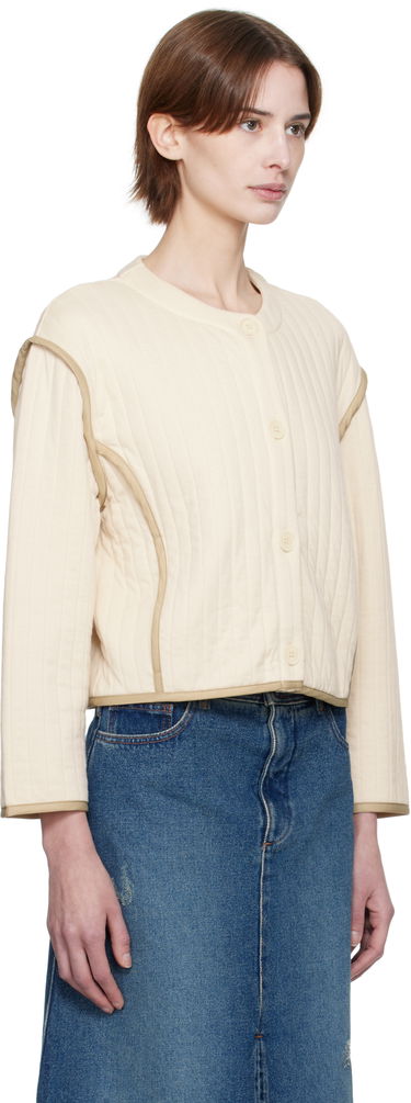 Villapaita A.P.C. A.P.C. Garance Cropped Quilted Jacket Musta | COHGW-F32010, 4