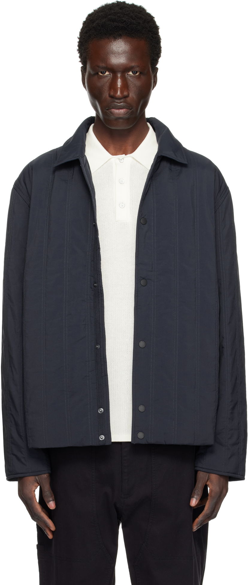 Takki rag & bone Maxwell Quilted Button-Up Jacket Musta | MBW24H2007XWML