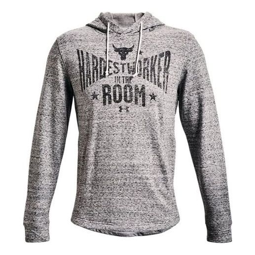 Huppari Under Armour Project Rock Men's Graphic Terry Hoodie Harmaa | 1370458-112