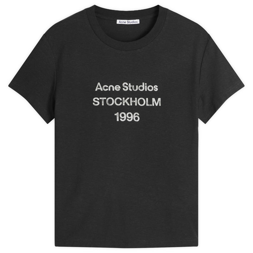 T-paita Acne Studios Etza 1996 Faded T-Shirt, Size Large Musta | CL0395-BM0