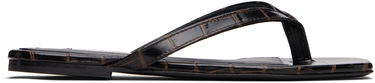 Vaatteet TOTEME TOTEME Croco-Embossed Flip-Flops Musta | 252-WAS4557-LE0076, 0