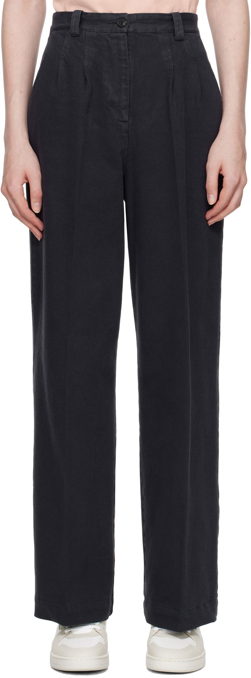 Housut A.P.C. A.P.C. Tressie Wide-Leg Trousers Musta | COGZV-F08398