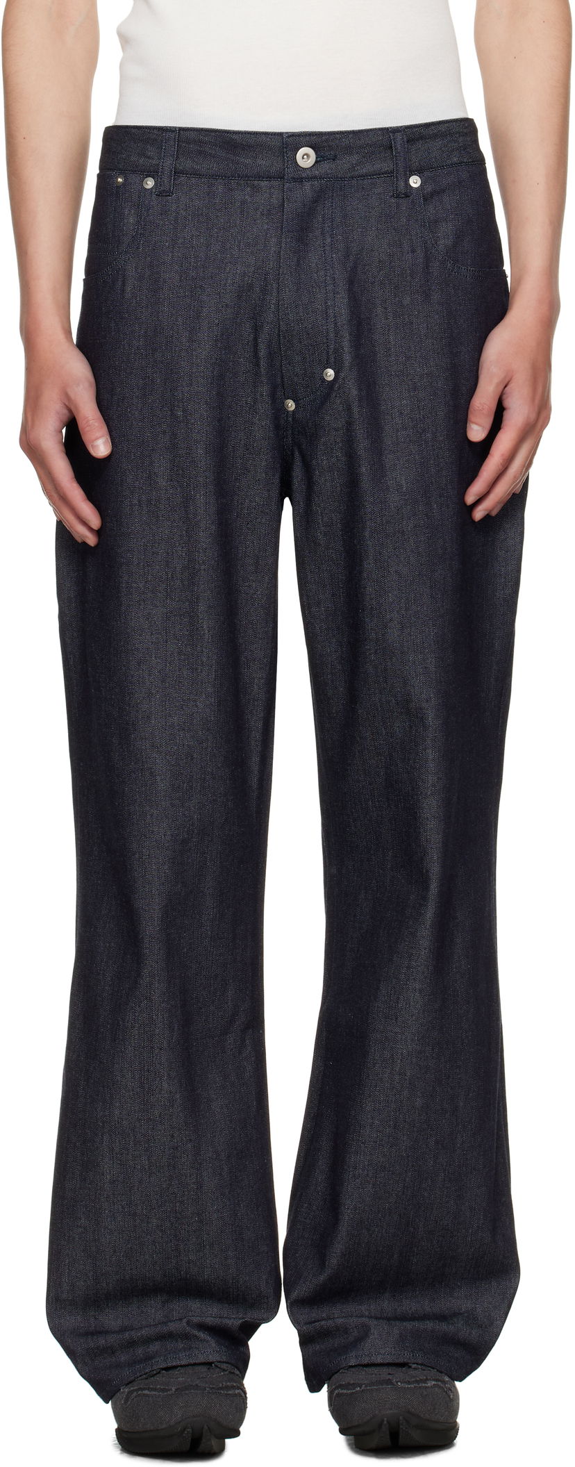 Jeans sage NATION SAGE NATION Straight Rivet Jeans Sininen | S133 STRAIGHT RIVET TROUSER DENI