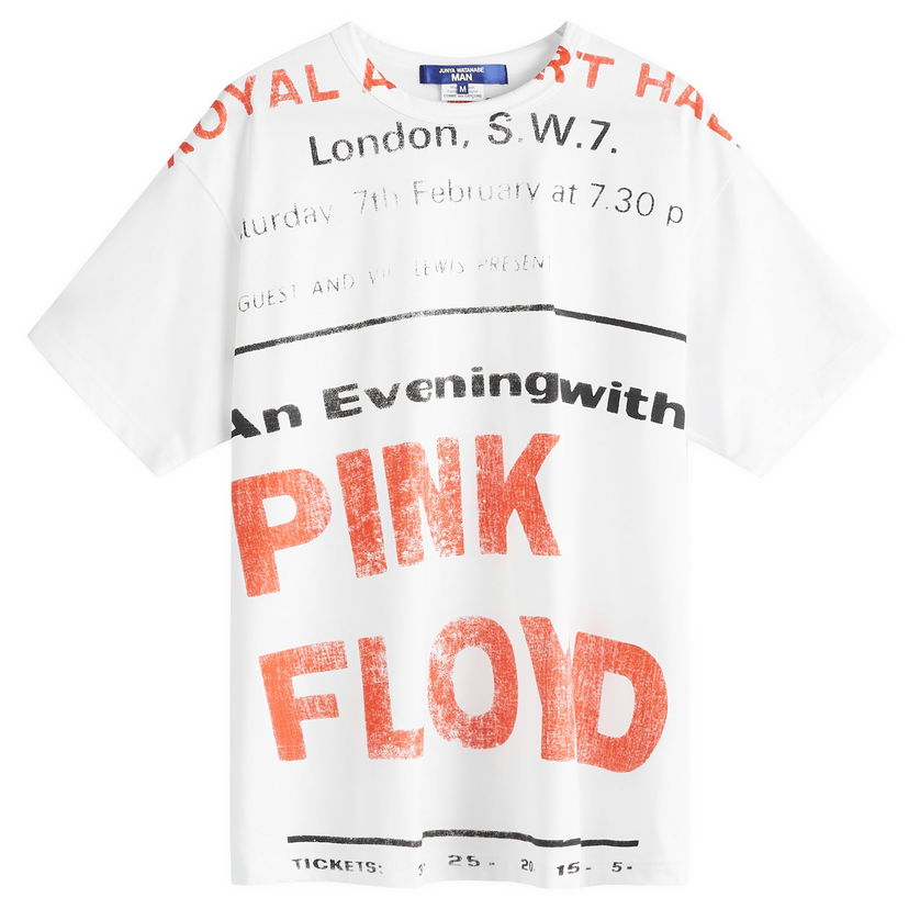 T-paita Junya Watanabe Junya Watanabe MAN x Pink Floyd Graphic Print T-Shirt, Size M Valkoinen | WN-T005-051-1