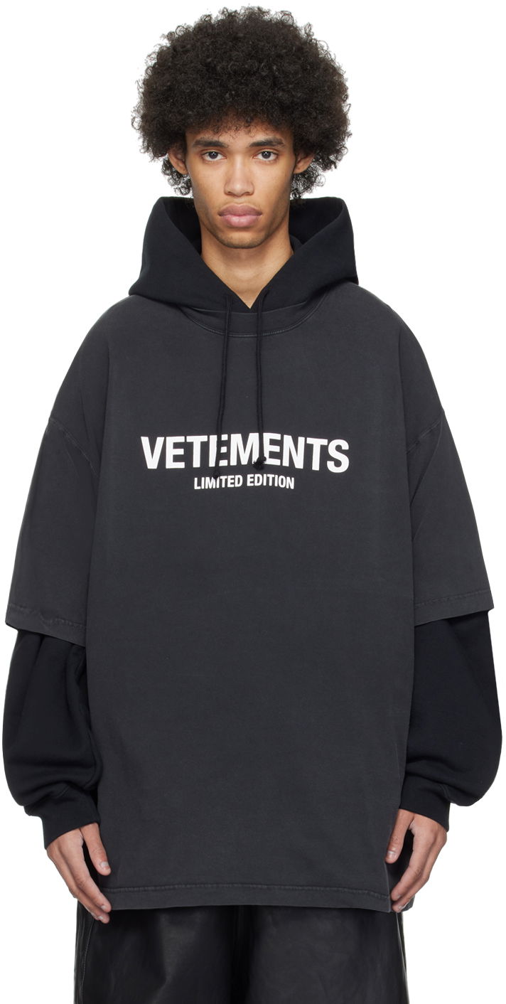 T-paita VETEMENTS Printed T-Shirt Musta | UE64TR800K