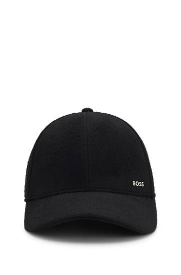 Korkki BOSS Wool-silk cap with twill lining Musta | 50550616