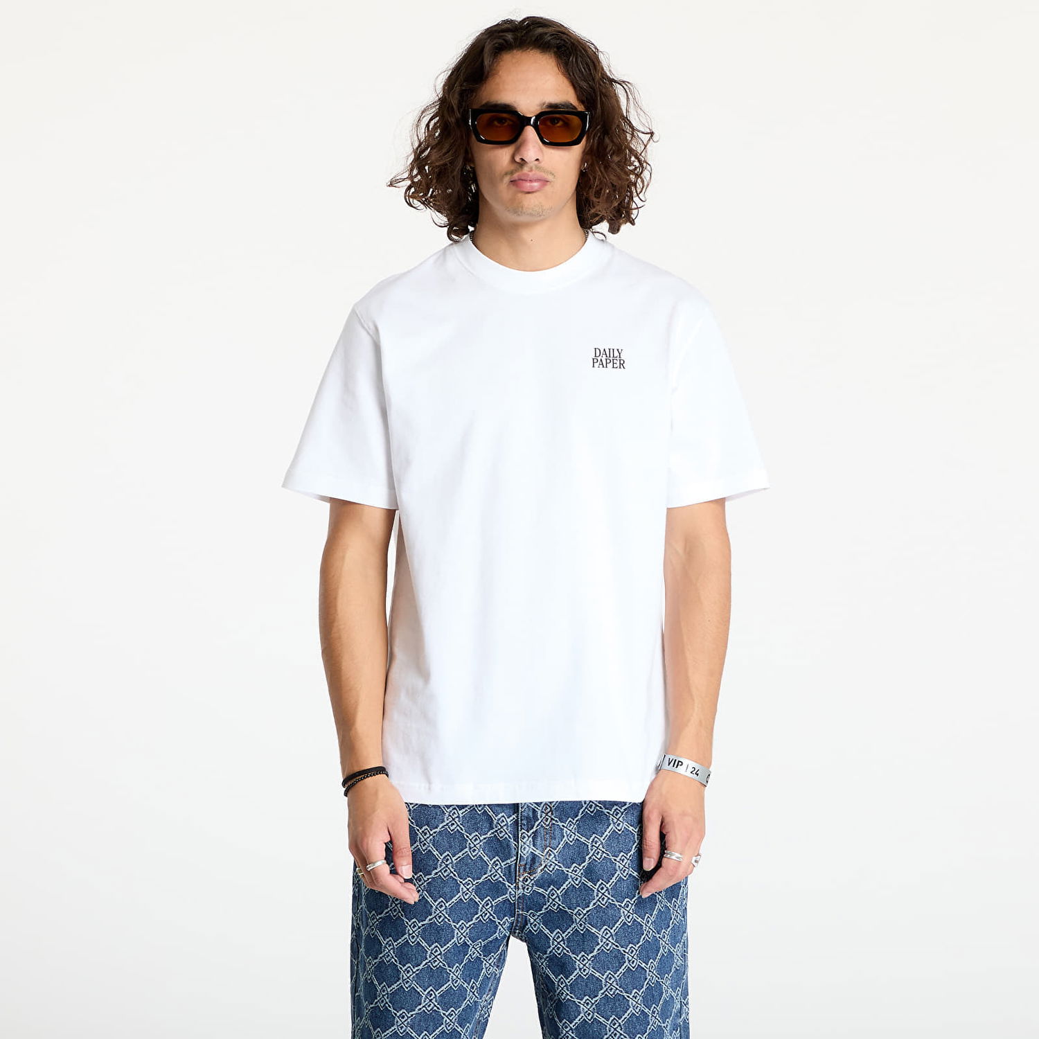 T-paita DAILY PAPER Smoothie Ss T Shirt White Valkoinen | 2421046, 0