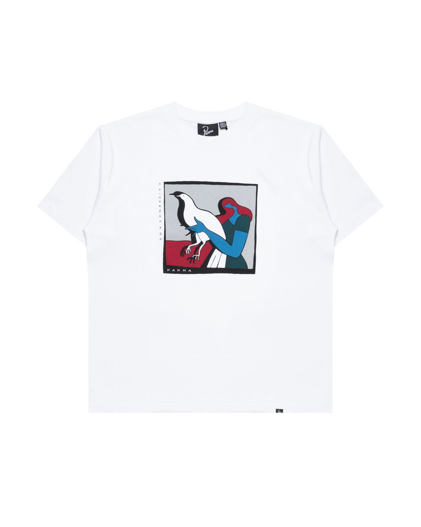 T-paita By Parra Parra Chicken Heads Graphic T-Shirt Valkoinen | 53301