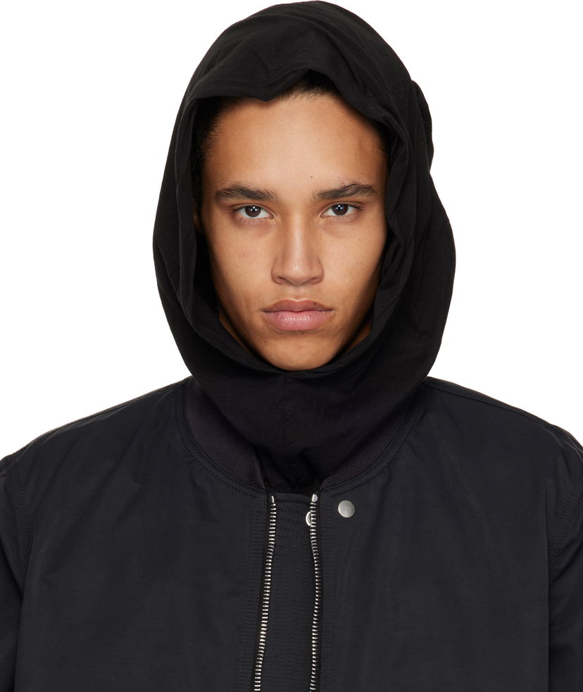 Bomber-takki Rick Owens Rick Owens DRKSHDW Hollywood Grace Hoodie Musta | DU01E3474 BHDB