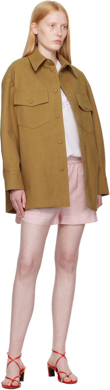 Takki Stella McCartney Stella McCartney Faux-Suede Overshirt Ruskea | 6601253GU309, 3