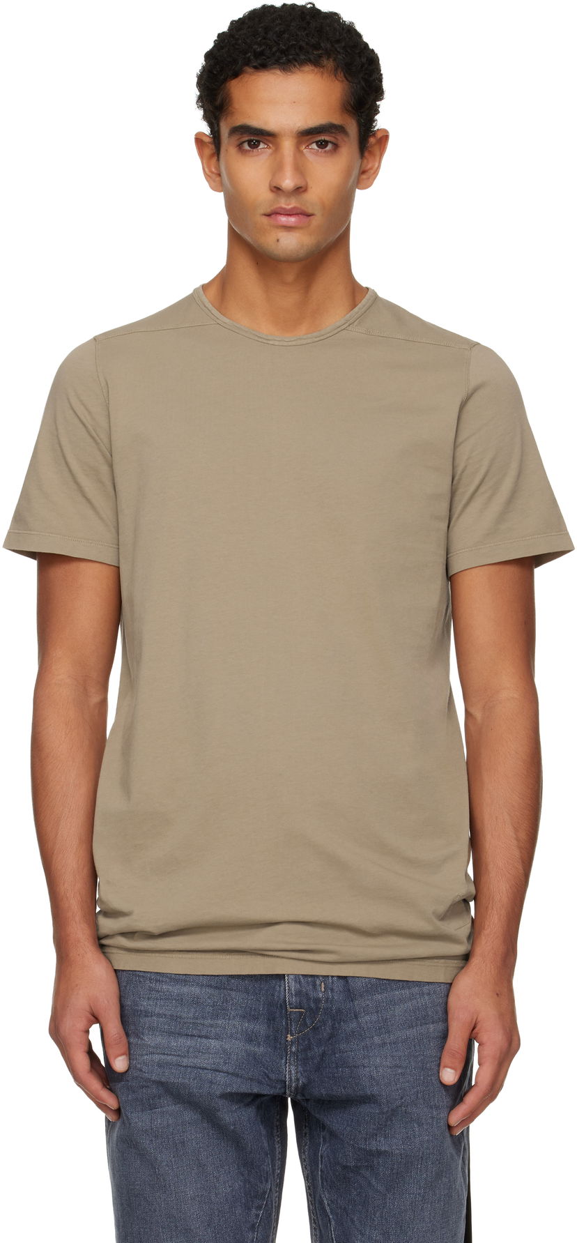 T-paita Rick Owens Concordians Level T-shirt Beige | DU02E7250 RNP