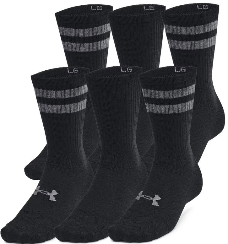 Sukat Under Armour 6 Pack Essential Crew Socks Musta | 1387058-001