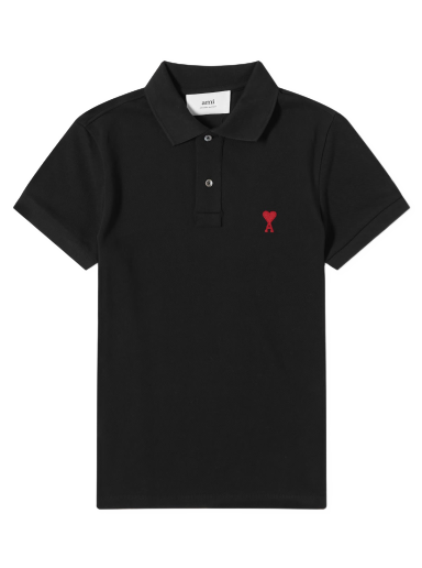 Poolopaita AMI Small A Heart Polo Tee Musta | BFUPL001-760-001