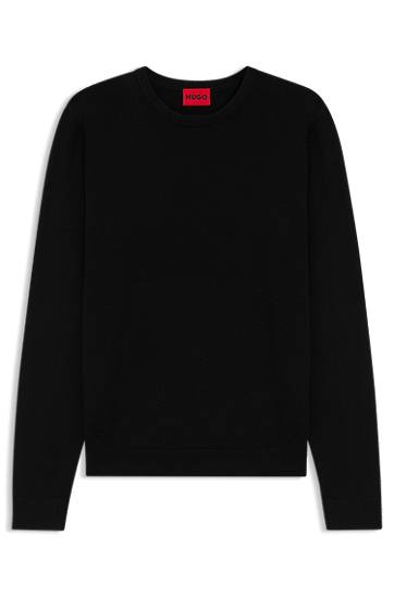Villapaita BOSS Crew Neck Soft Yarn Sweater Musta | 50532074