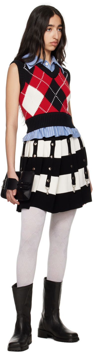 Villapaita Charles Jeffrey Loverboy Charles Jeffrey LOVERBOY Cropped Argyle Vest Punainen | 54091401, 3