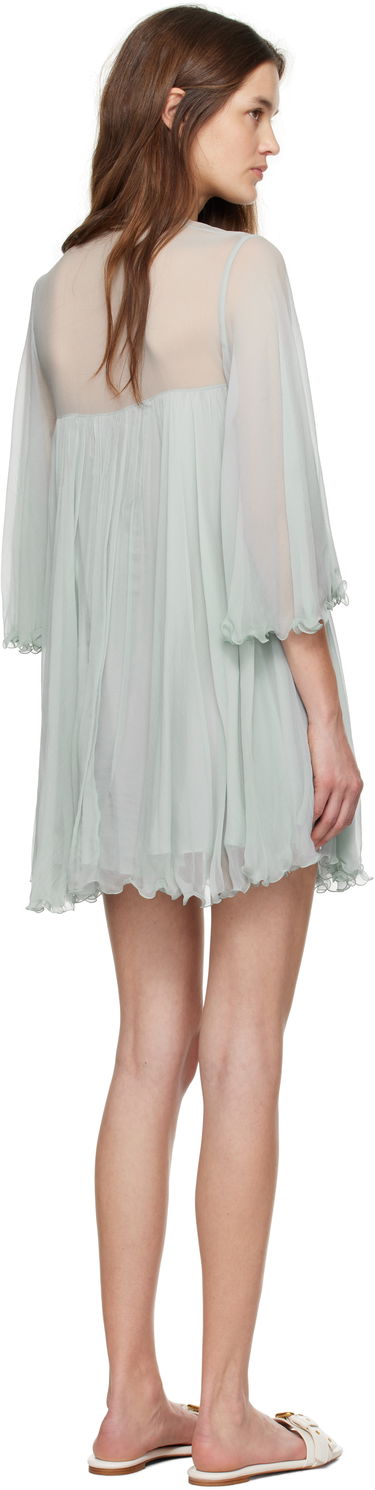 Mekko CHLOÉ Chloé Pleated Mini Dress Vihreä | CH25SRO27116, 2