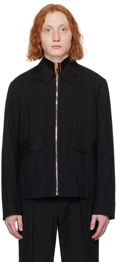 Takki Paul Smith Paul Smith Embossed Zip-Up Jacket Musta | M1R-705Y-M02221-79, 0